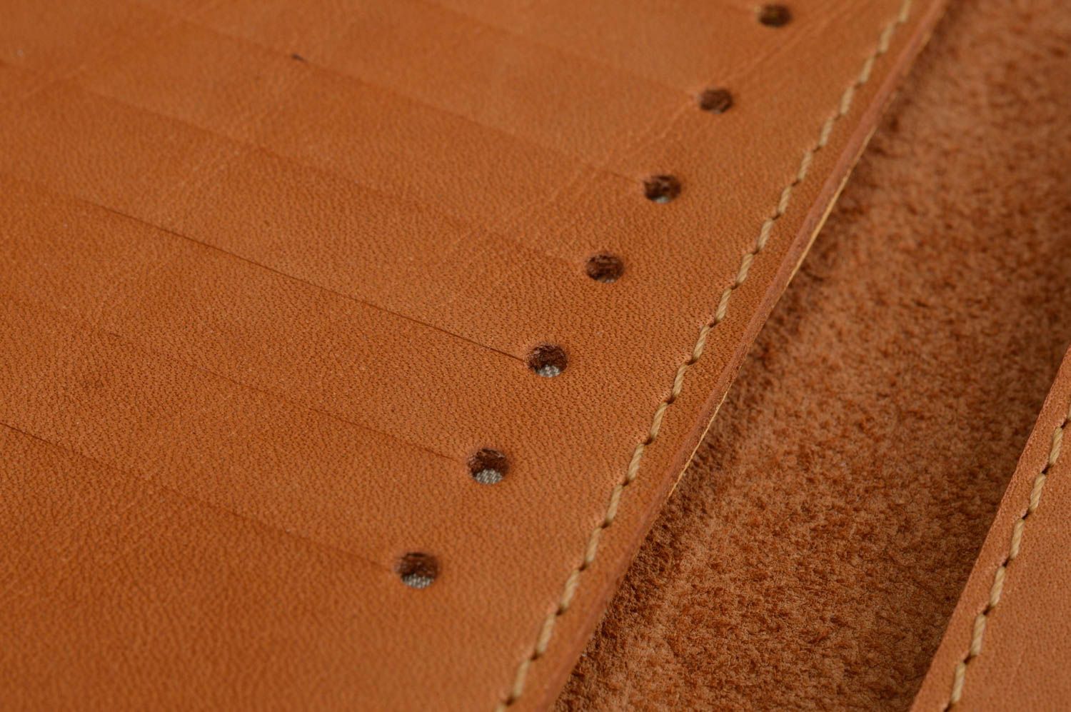 Cartera de cuero marrón regalo original para mujer accesorio de moda artesanal foto 5