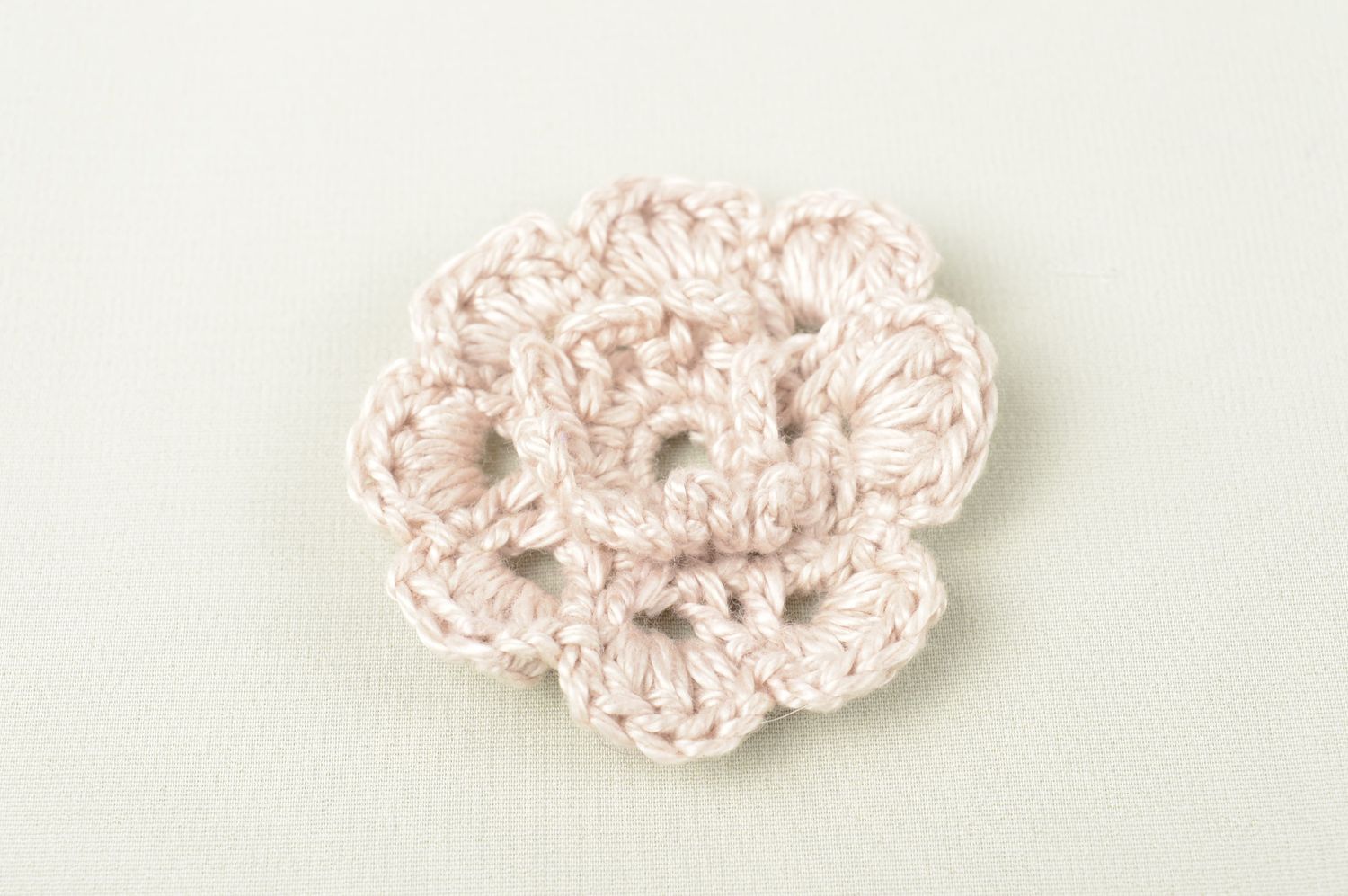Handmade designer crocheted blank unusual flower fittings blank for brooch photo 1