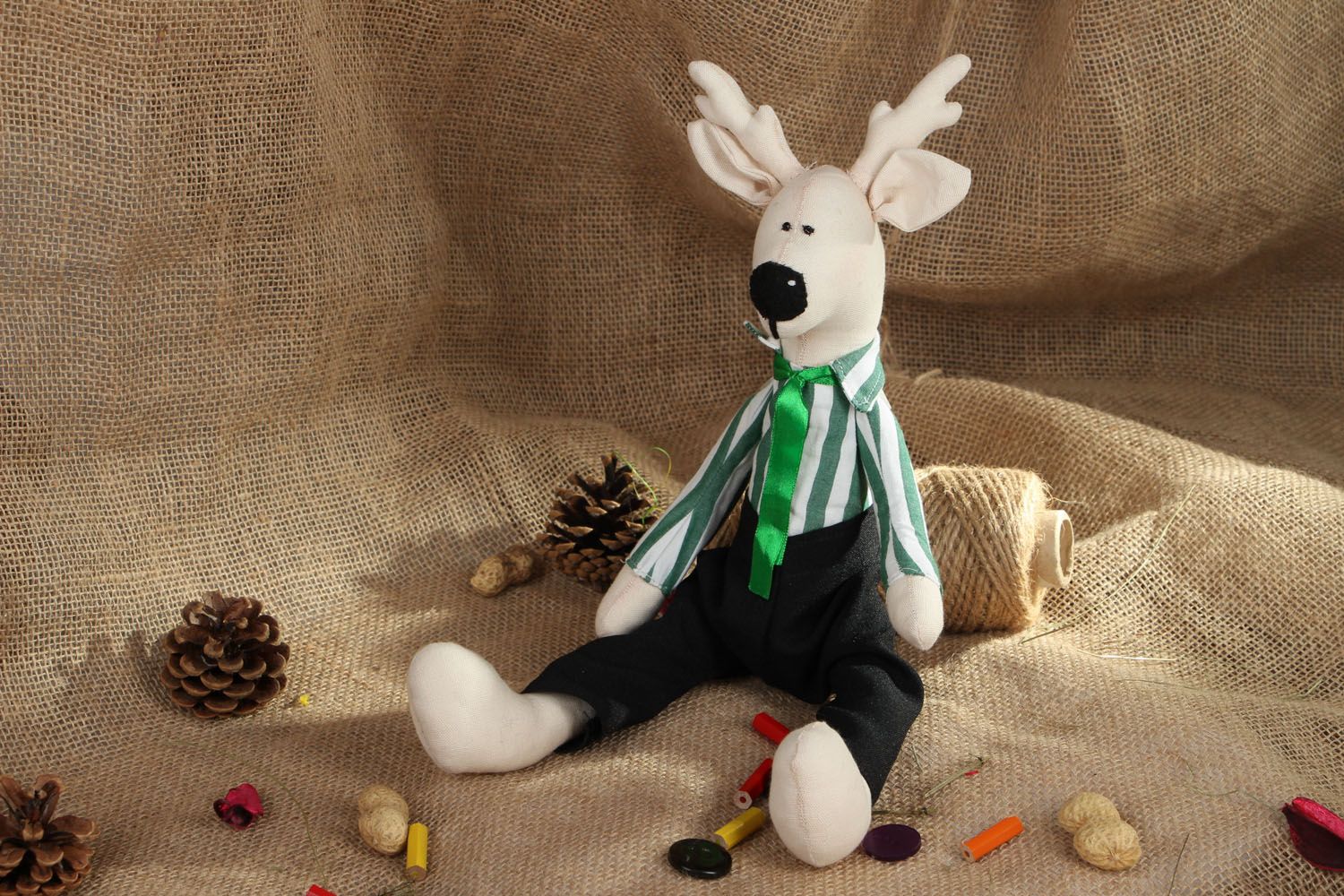 Natural fabric toy Deer photo 5