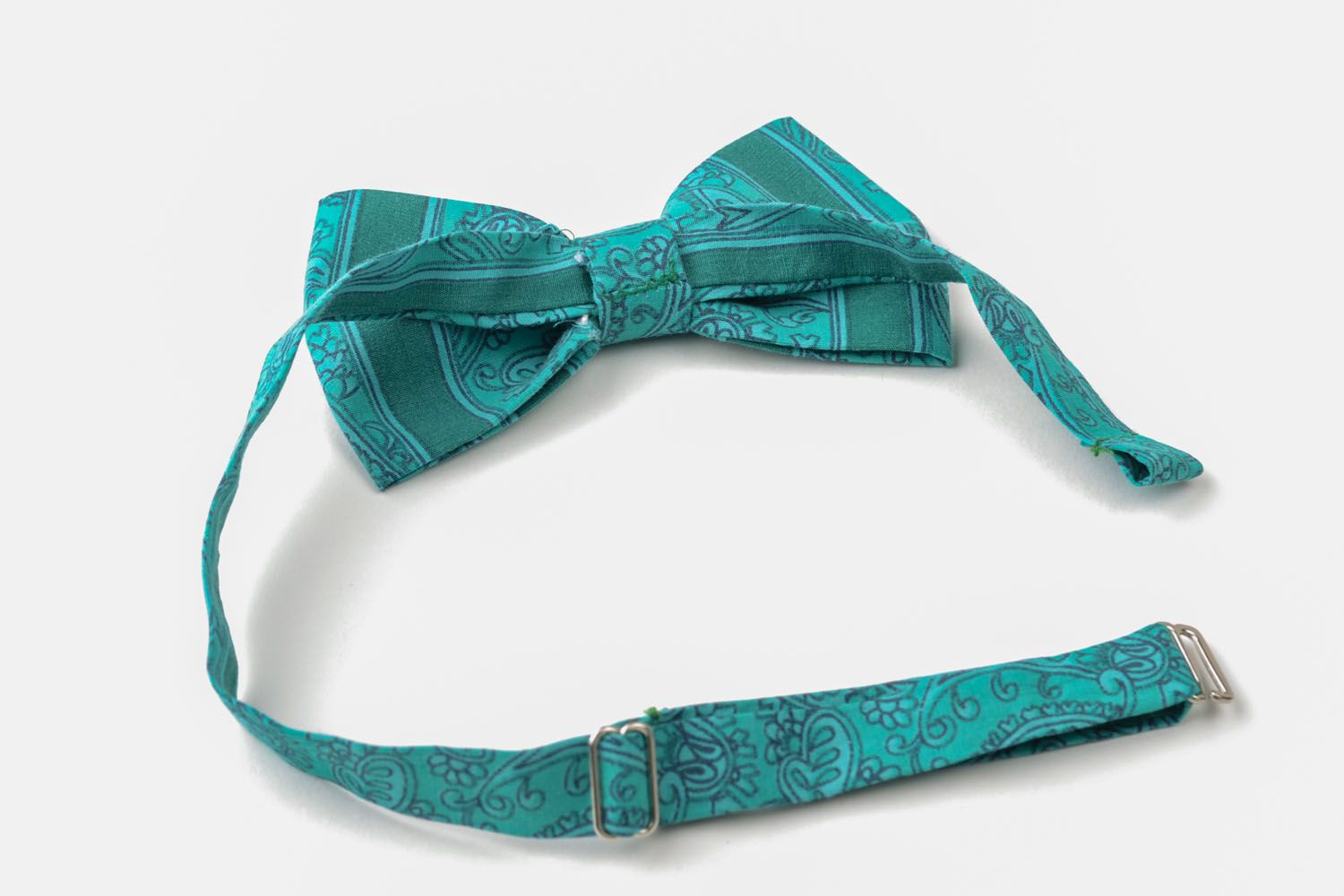 Handmade bow tie of emerald color photo 5