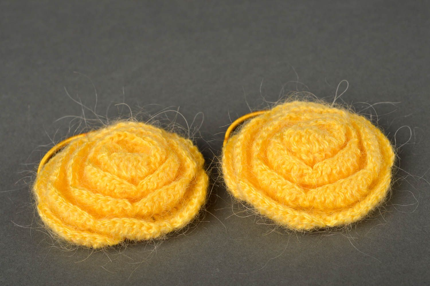 Gomas para el pelo artesanales accesorios para niñas regalo original amarillas foto 2