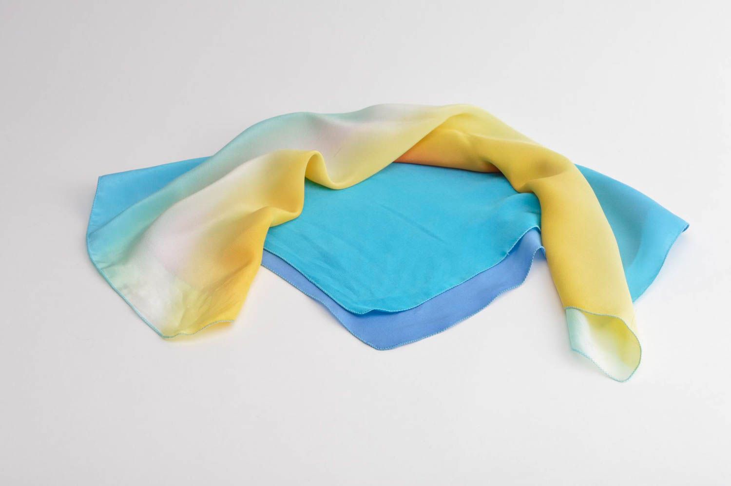 Оригинальный платок ручной работы платок из шелка женский аксессуар красочный фото 3