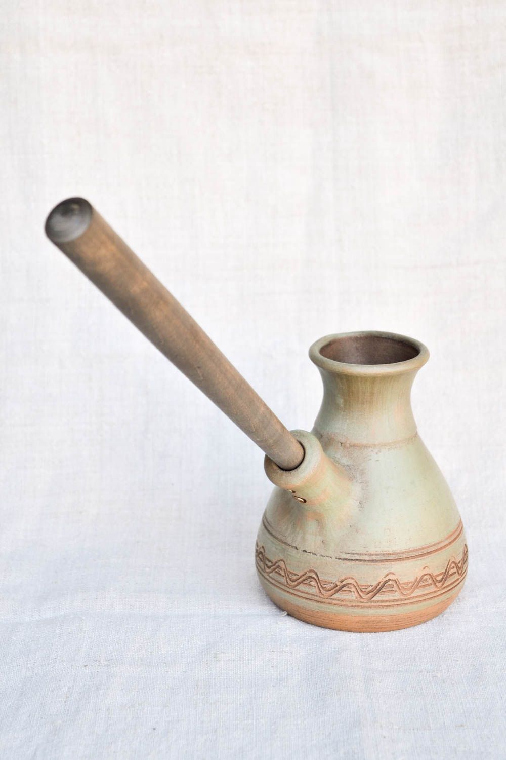 Handmade clay cezve ceramic cezve kitchen pottery ceramic goods home decor  photo 4