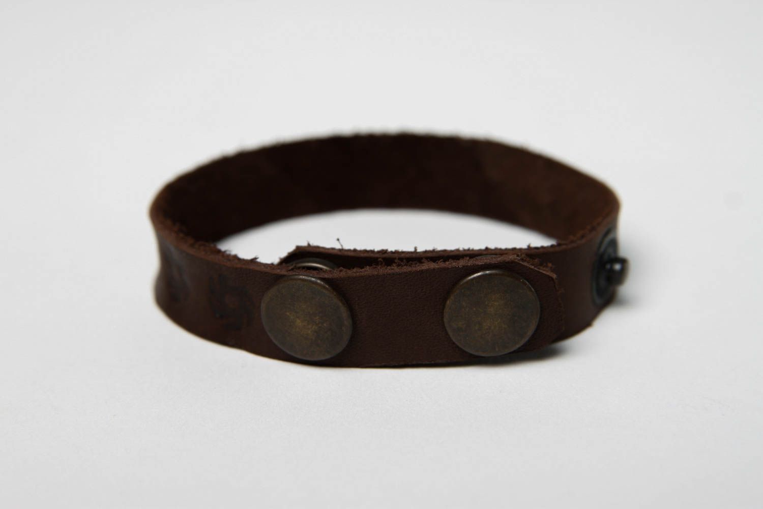 Стильный браслет ручной работы кожаный браслет коричневого цвета браслет на руку фото 5