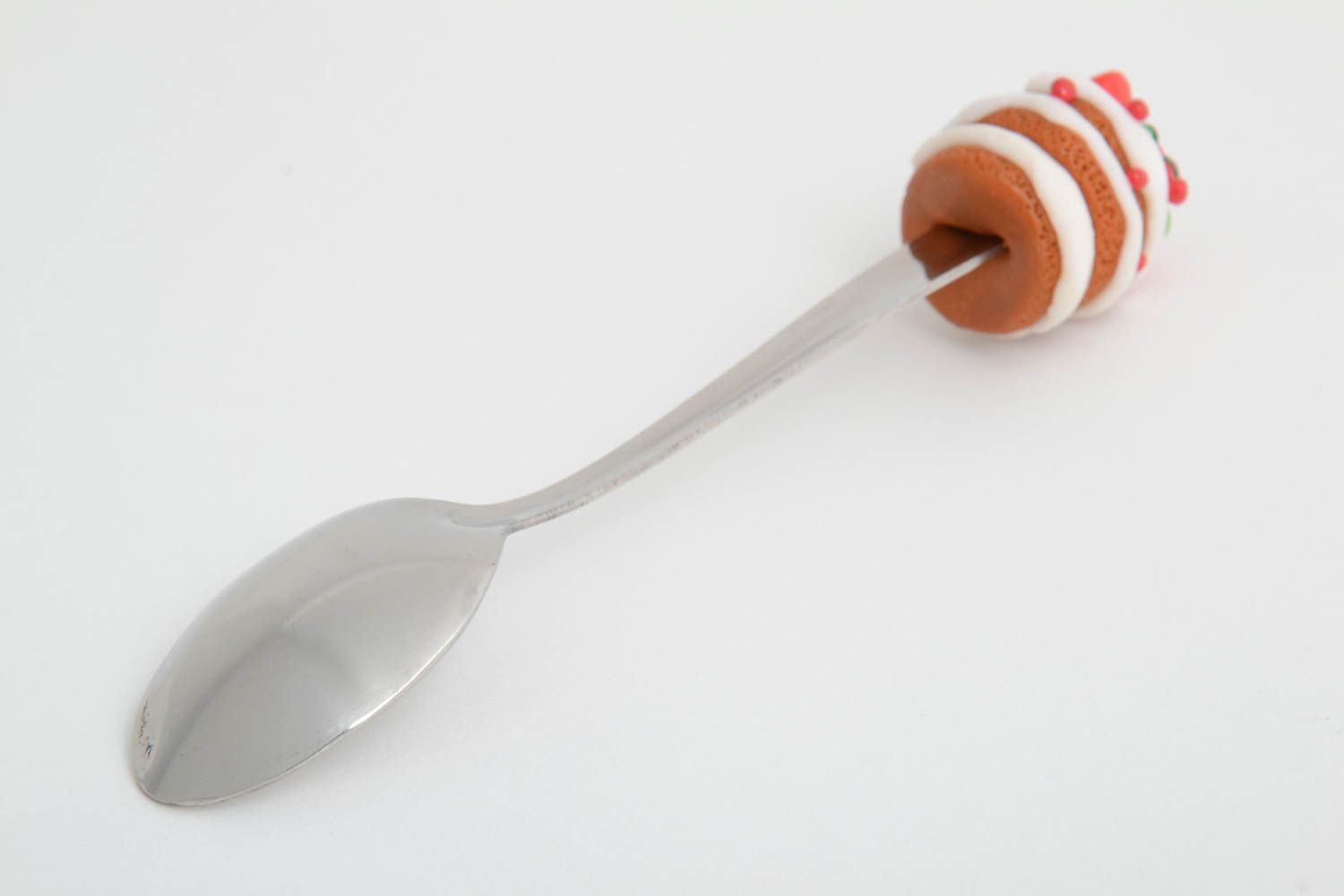 Spoon with polymer clay handmade cutlery stylish interior cutlery for kids photo 3