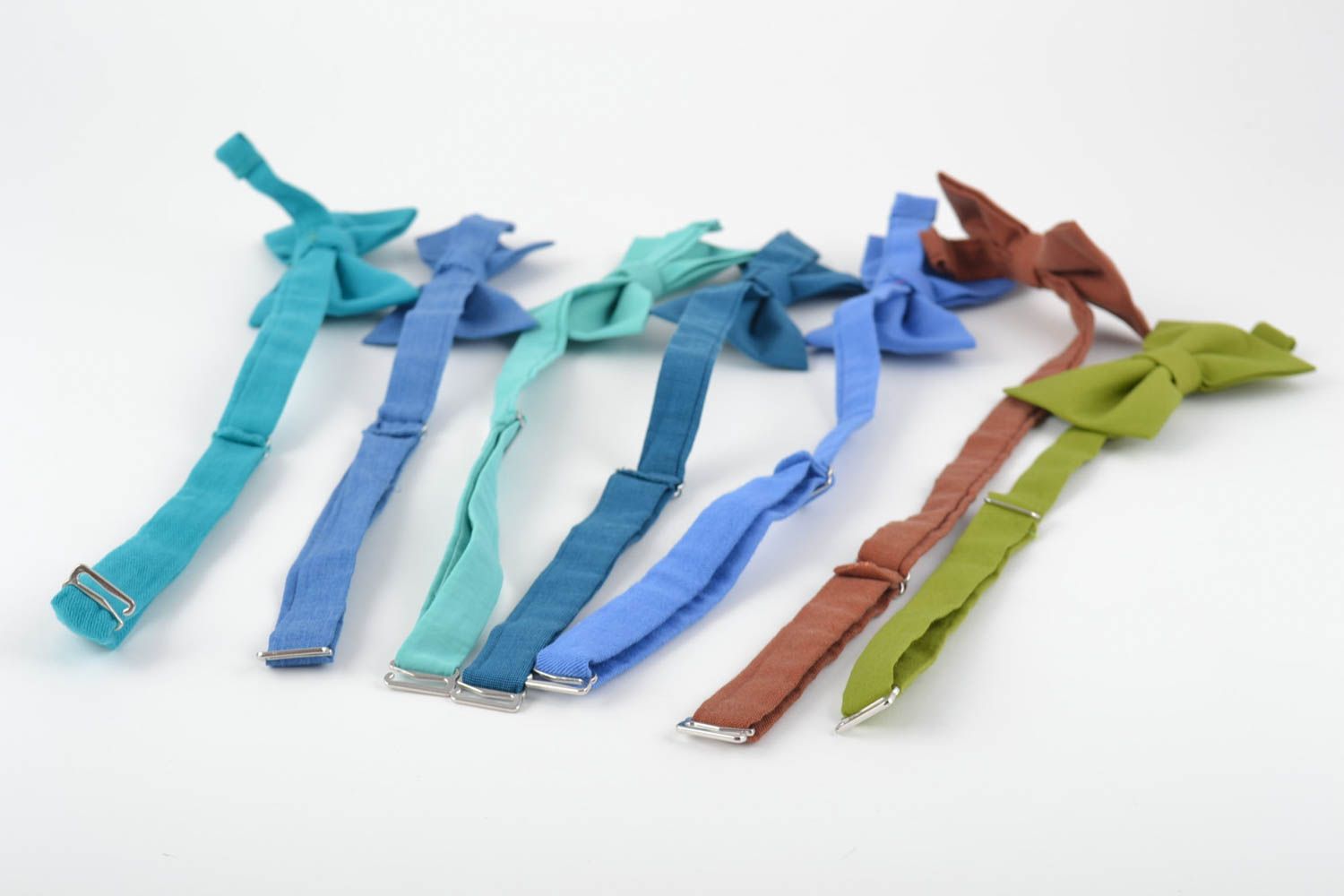Набор текстильных галстуков-бабочек ручной работы для мужчин и женщин 7 штук фото 2