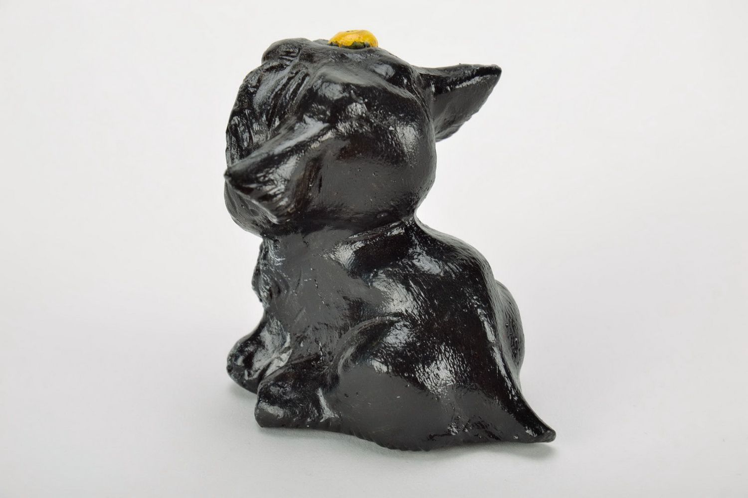 Estatueta de gesso Gato de bocejo foto 3