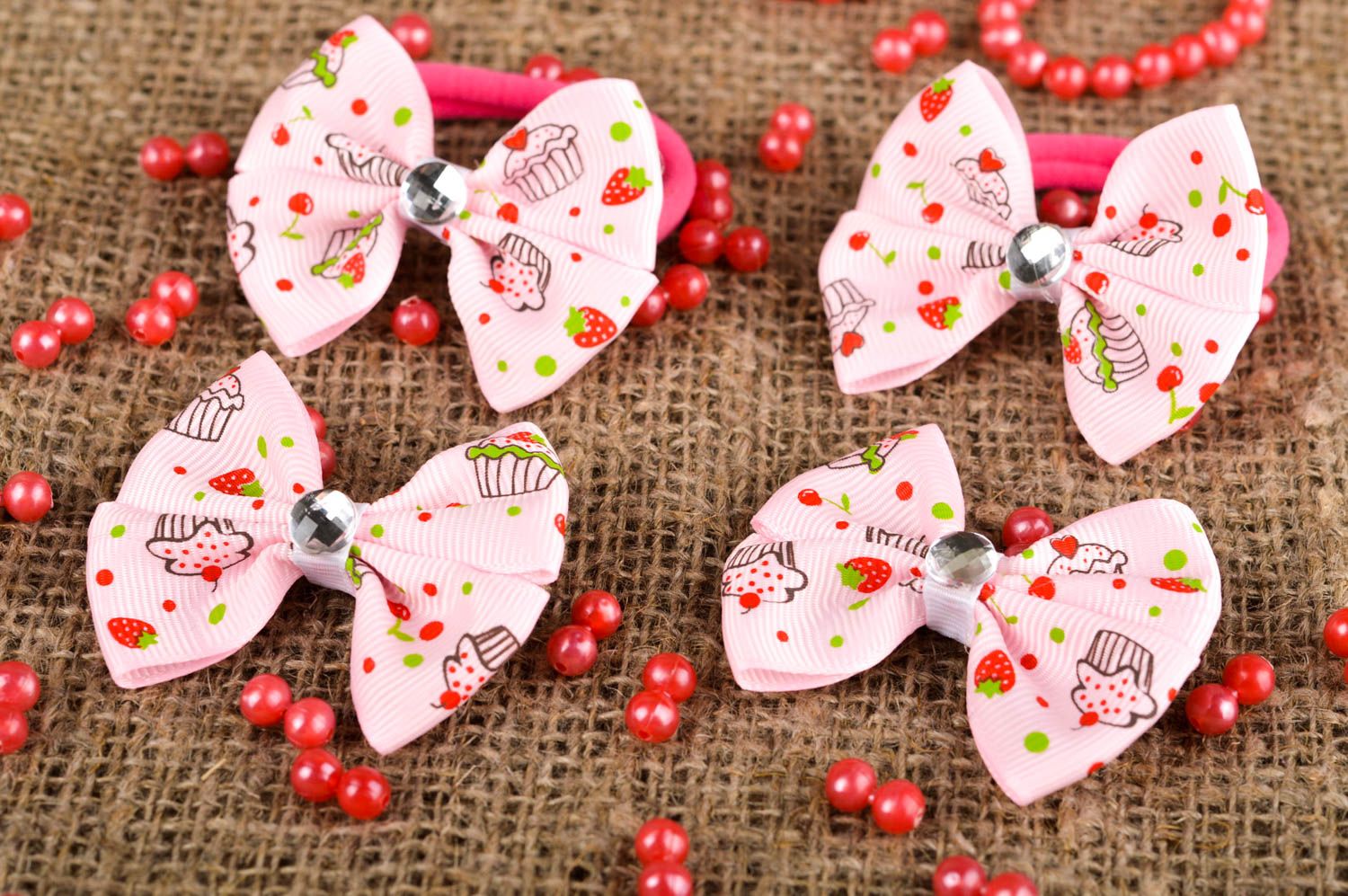 Handmade barrettes hair accessories hair ornaments ribbon scrunchies for babies photo 1