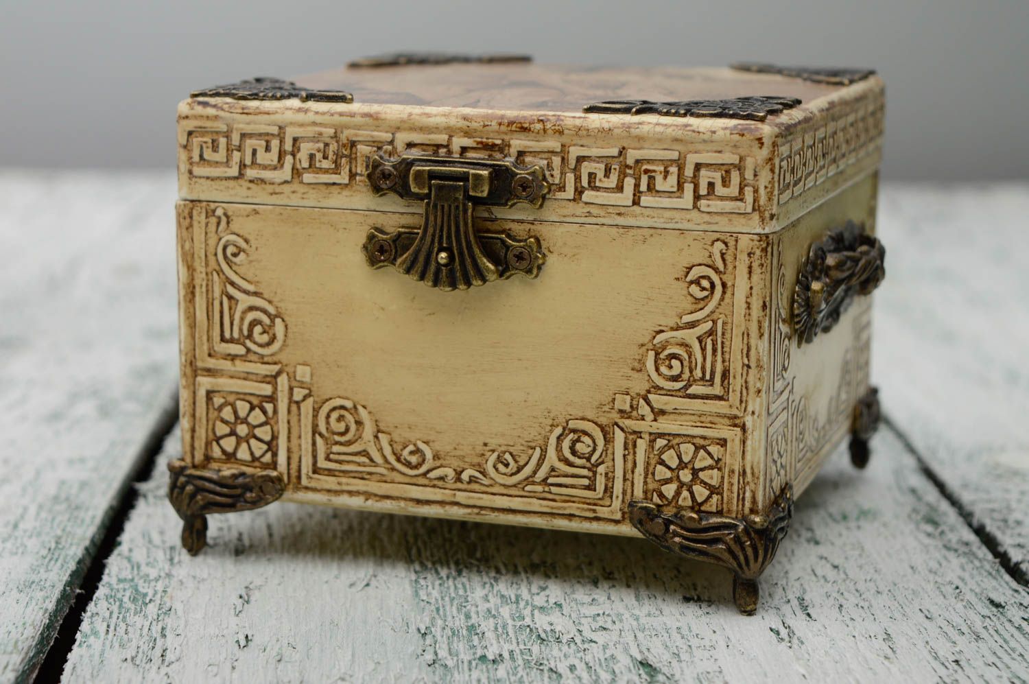 Handmade box in vintage style photo 3