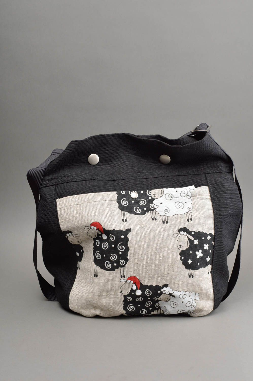 Sac bandoulière fait main sac à main grand en lin avec doublure Cadeau original photo 2