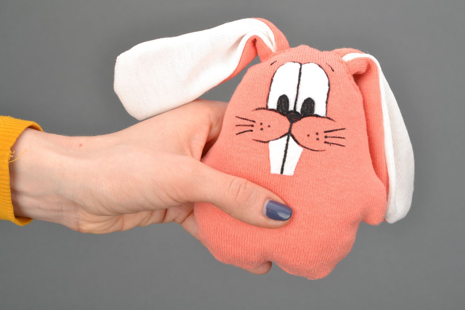 Мягкая игрушка подушка для дивана Розовый кролик фото 2