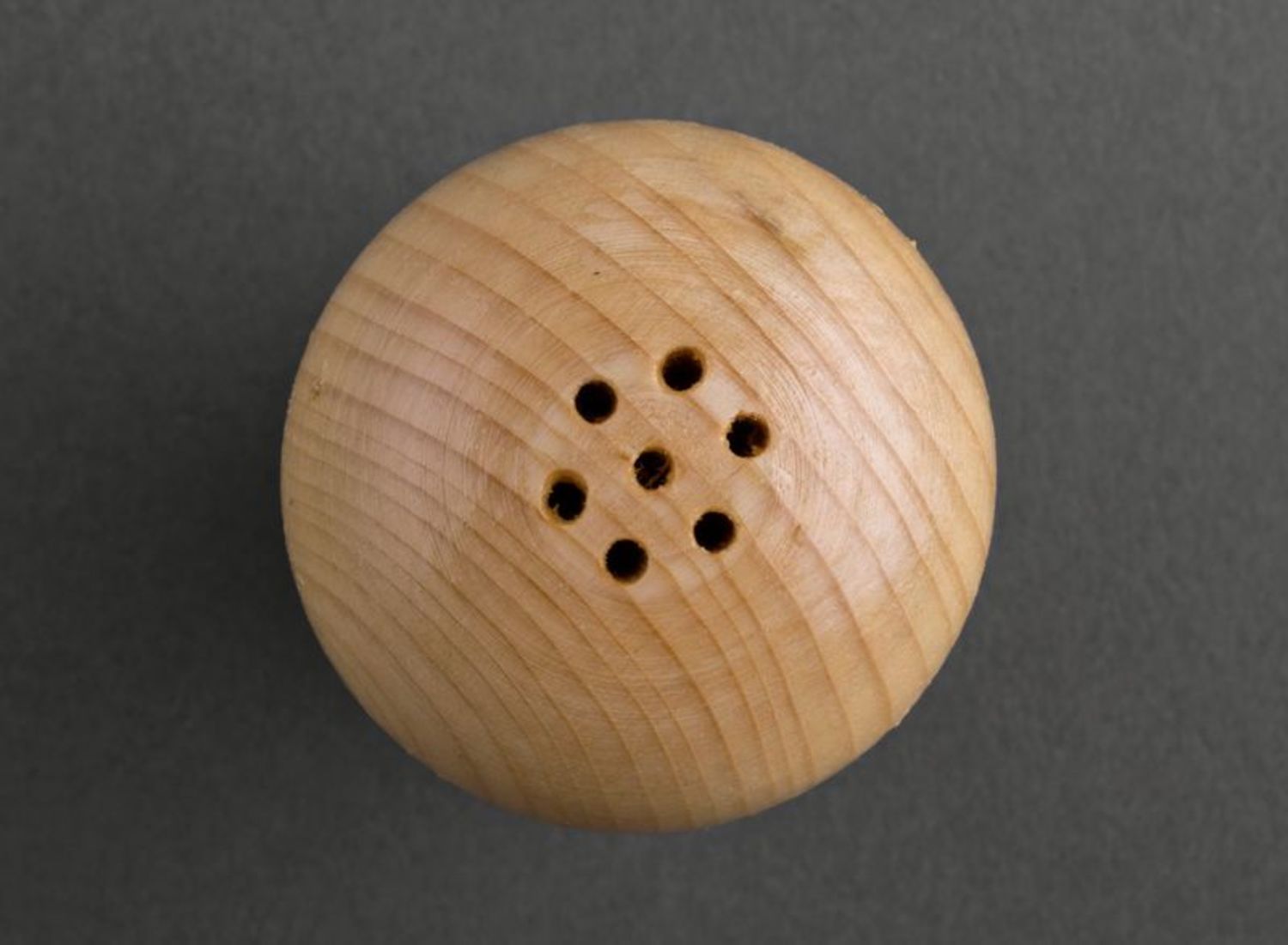 Wooden salt shaker in the shape of a mushroom photo 5