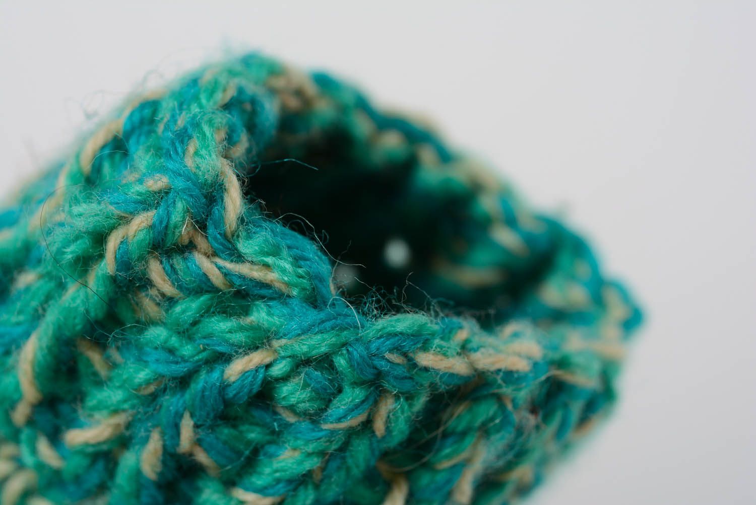 Mitaines faites main tricotées en laine  photo 5