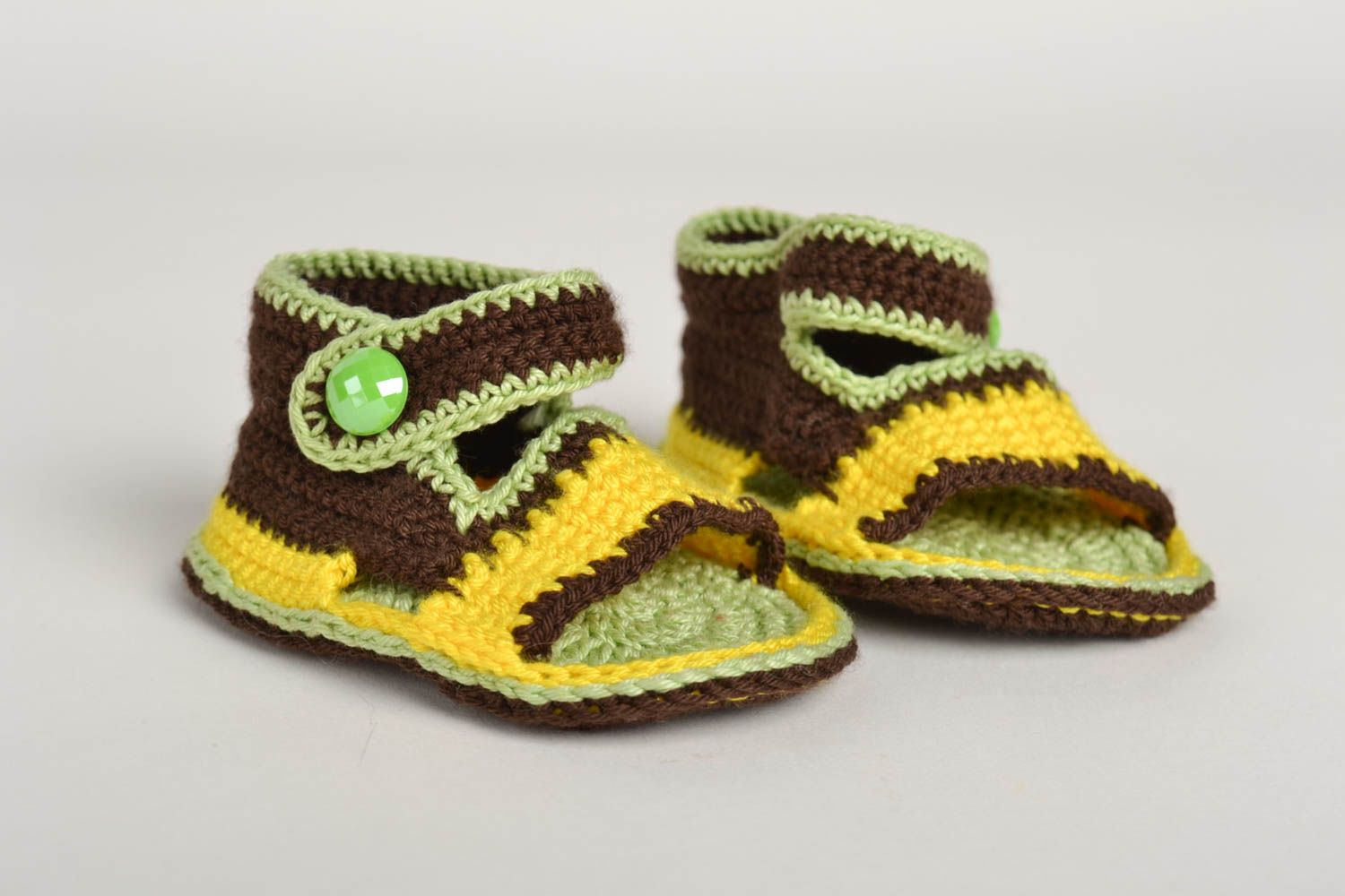 Handmade Baby Sandalen gehäkelte Babyschuhe für Jungen Geschenk für Kleinkinder  foto 5