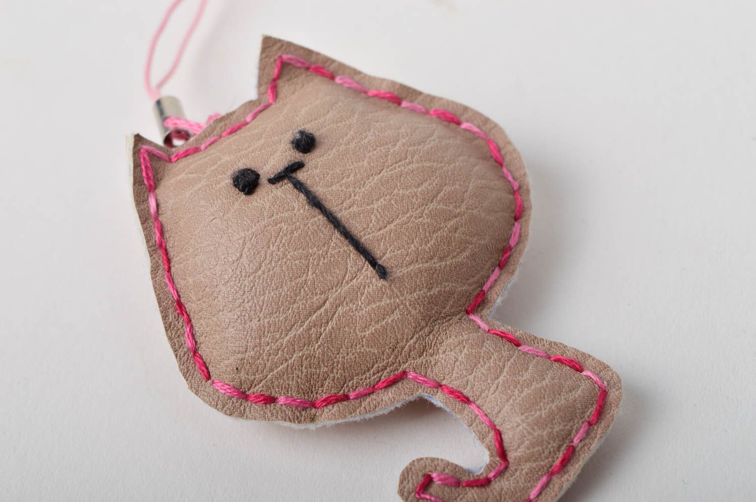 Llavero artesanal con forma de gatito accesorio decorativo regalo original foto 4