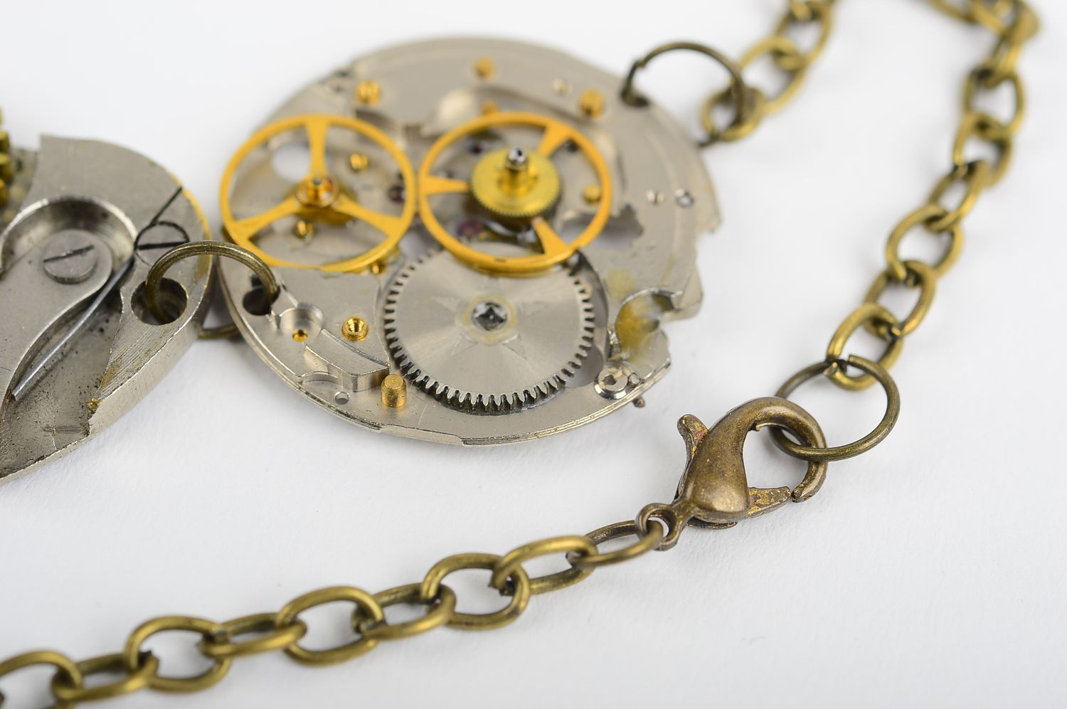 Designer handmade steampunk jewelry steampunk pendant chain necklace for women photo 5