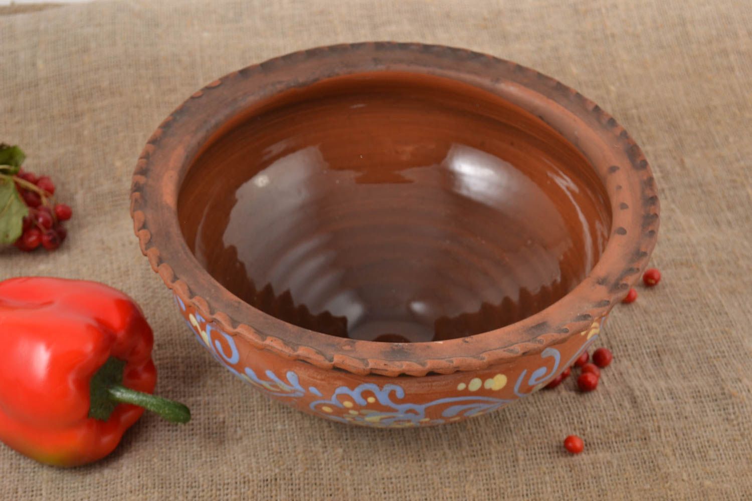 Handmade ceramic bowl decoration for home handmade tableware accessory for home  photo 1