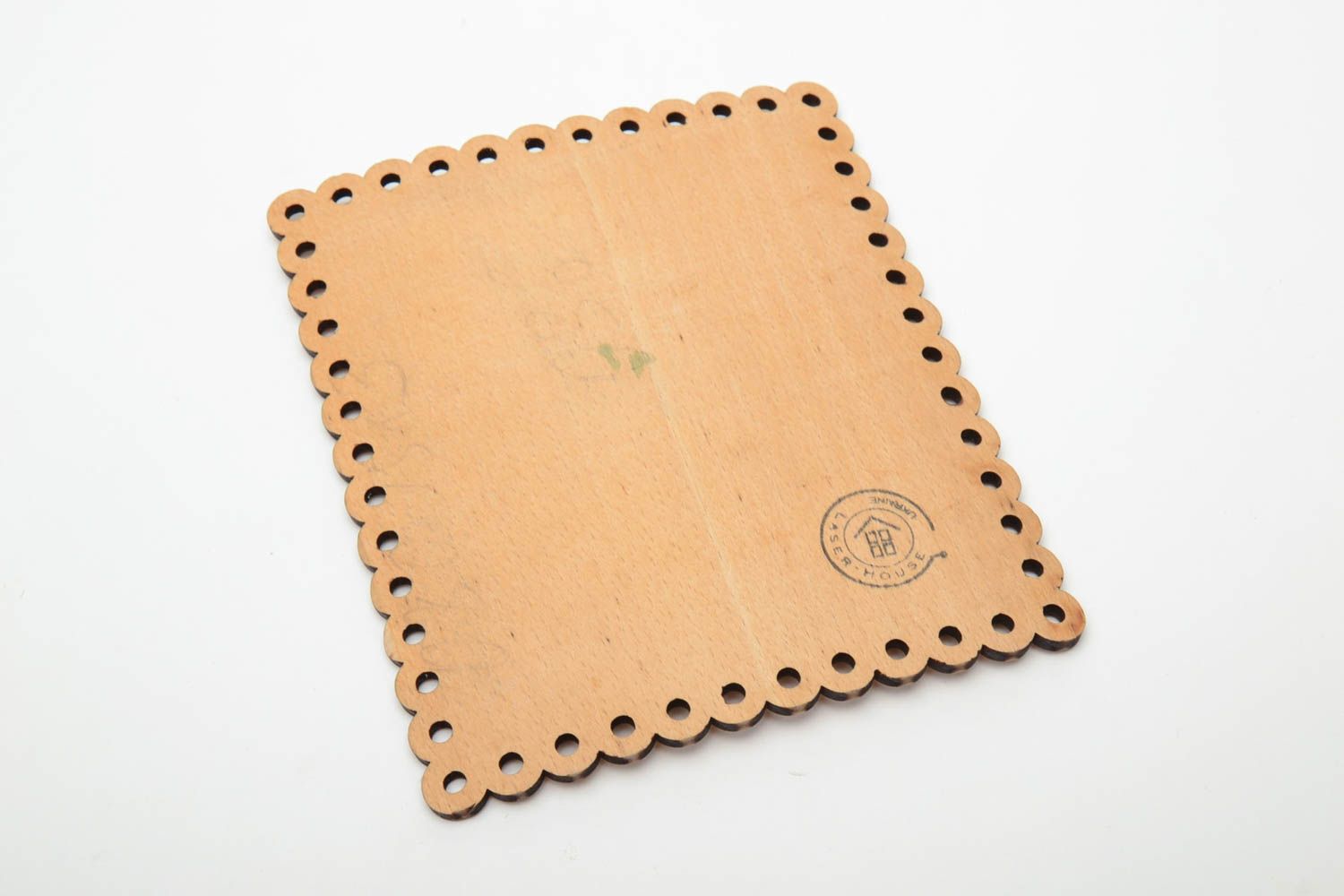 Engraved wooden picture with perforation photo 4