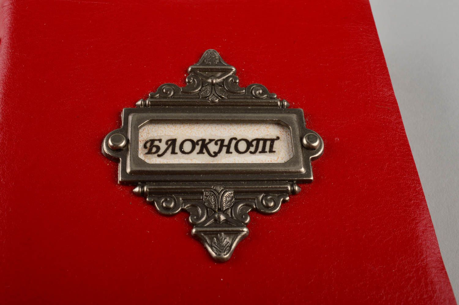 Bloc de notas hecho a mano rojo elegante agenda personalizada regalo original foto 5