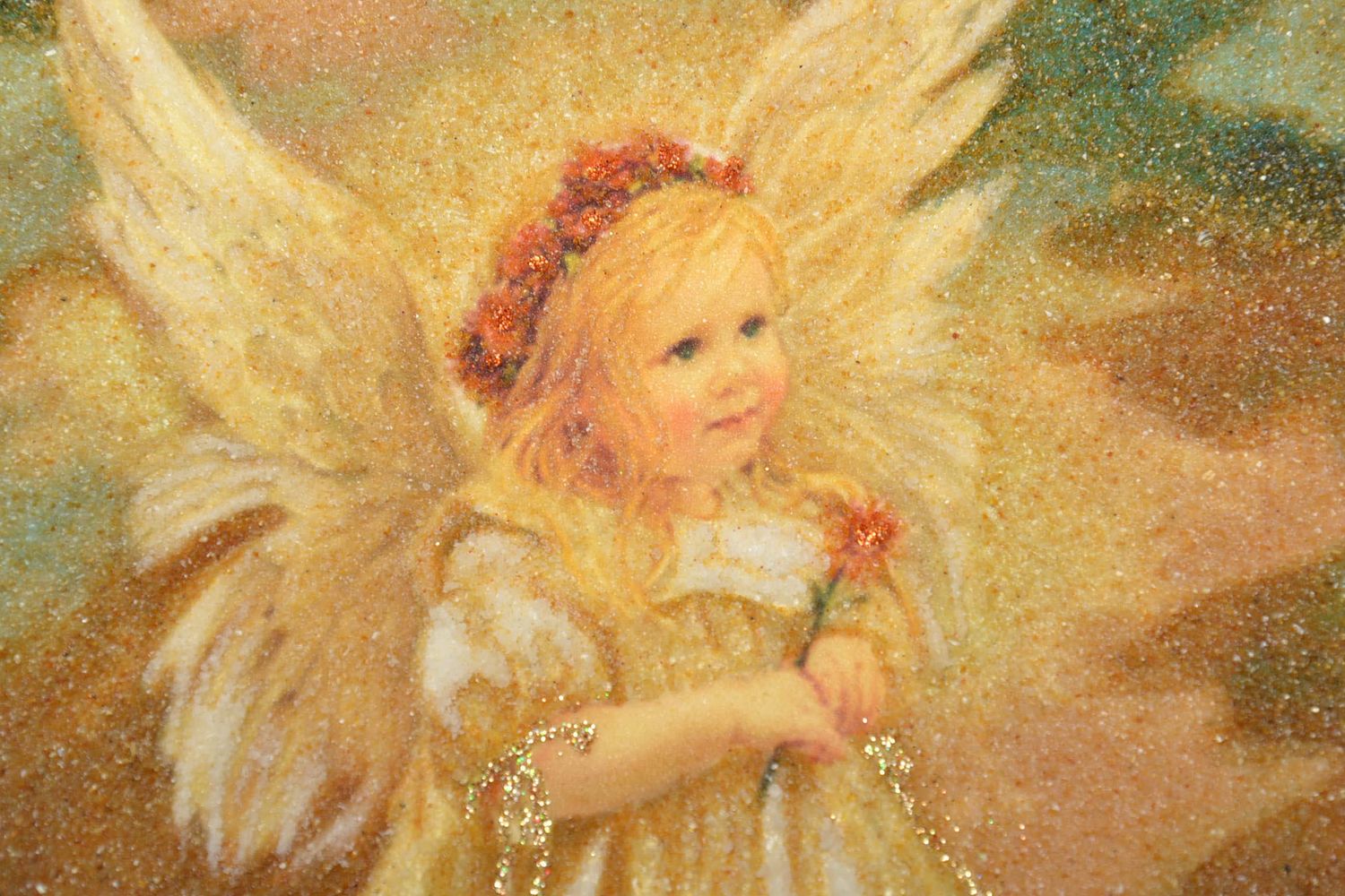 Amber decorated picture Angel photo 3