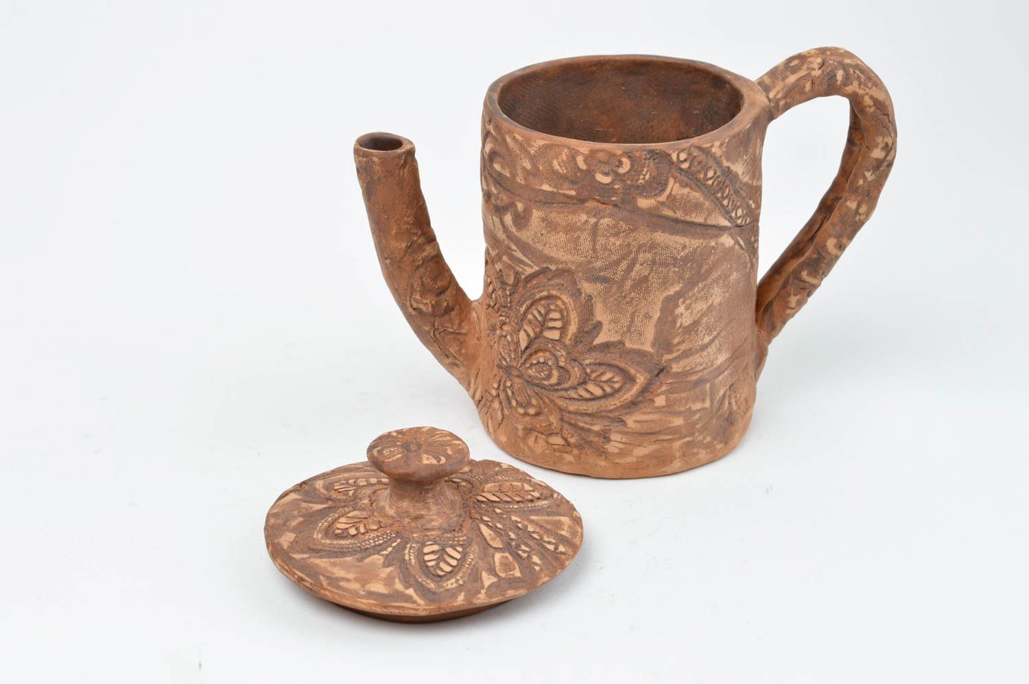 Beautiful handmade clay teapot designer ceramic teapot pottery art works photo 3