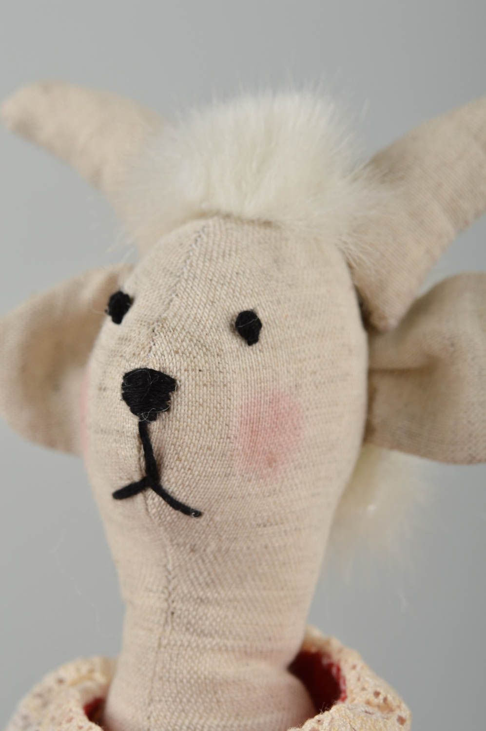 Игрушка коза ручной работы авторская игрушка стильный подарок для детей фото 4