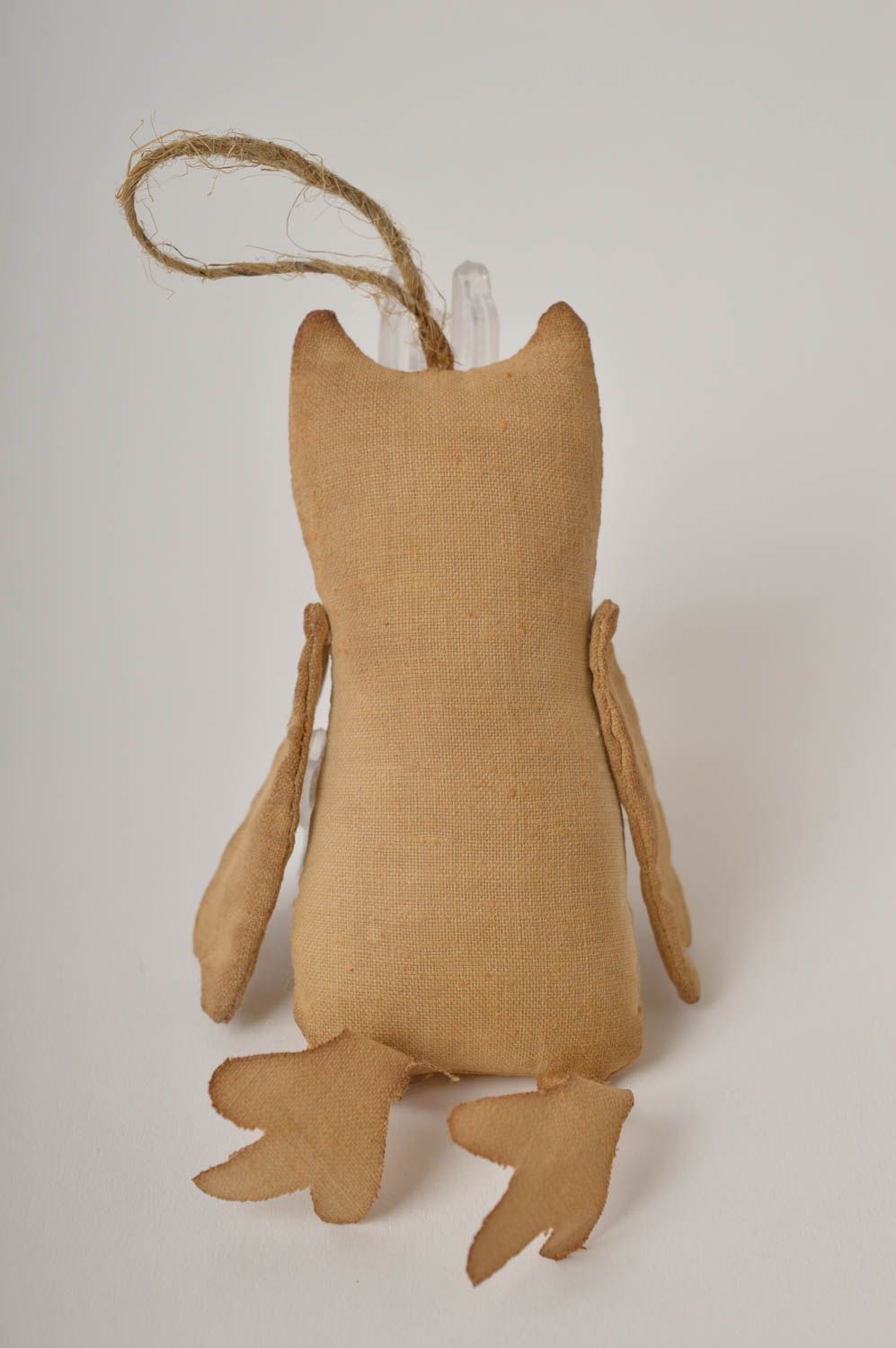 Peluche de animal hecho a mano juguete de tela lechuza objeto de decoración  foto 3