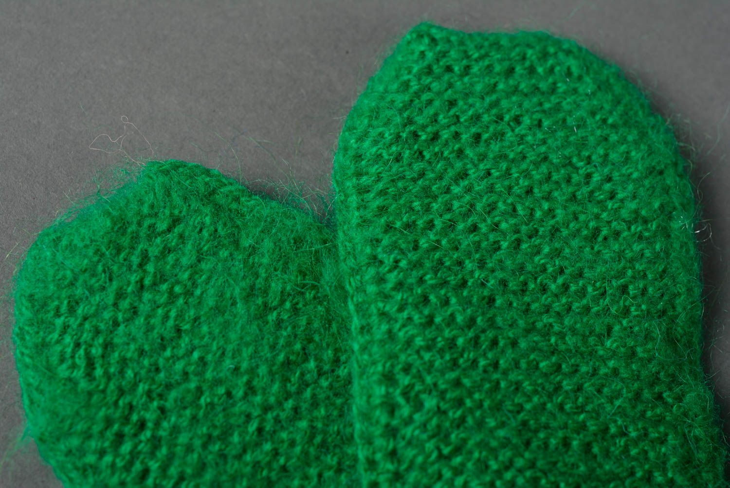 Peluche chien Jouet tricot fait main vert en laine original Décoration chambre photo 5