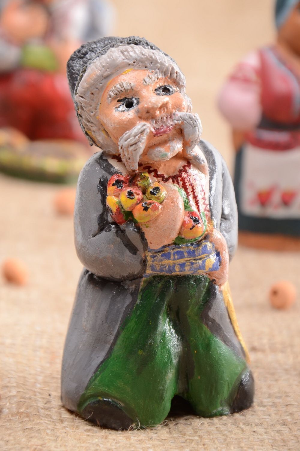 Figurine céramique peinte décorative Cosaque faite main cadeau original photo 1