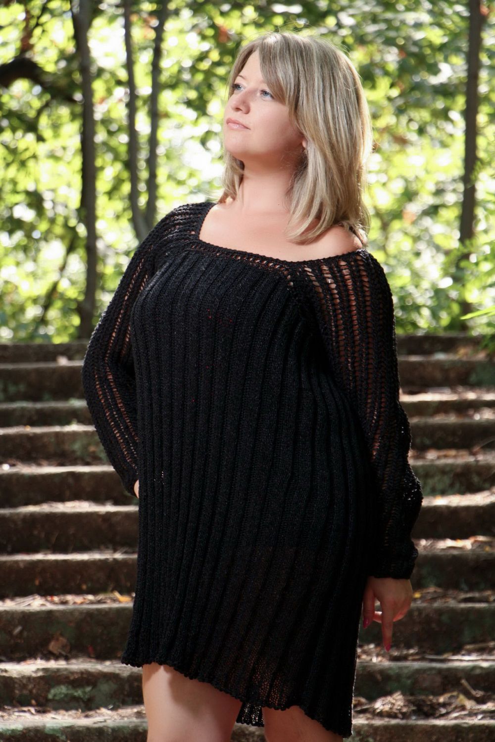 Black knitted tunic photo 2