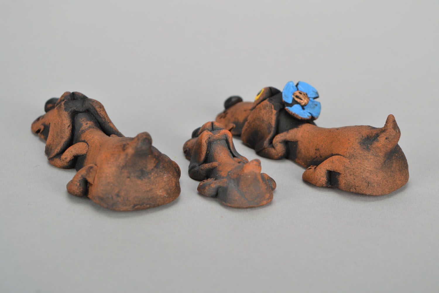 Conjunto de estatuetas de argila feitas à mão Biegel  foto 5