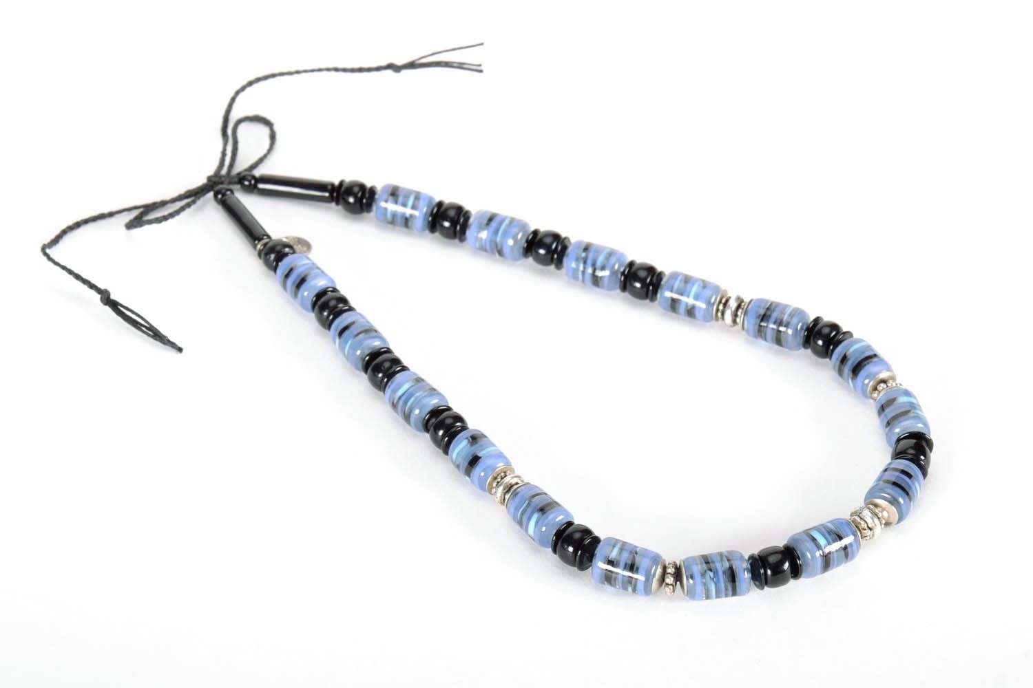 Glass beaded necklace photo 4