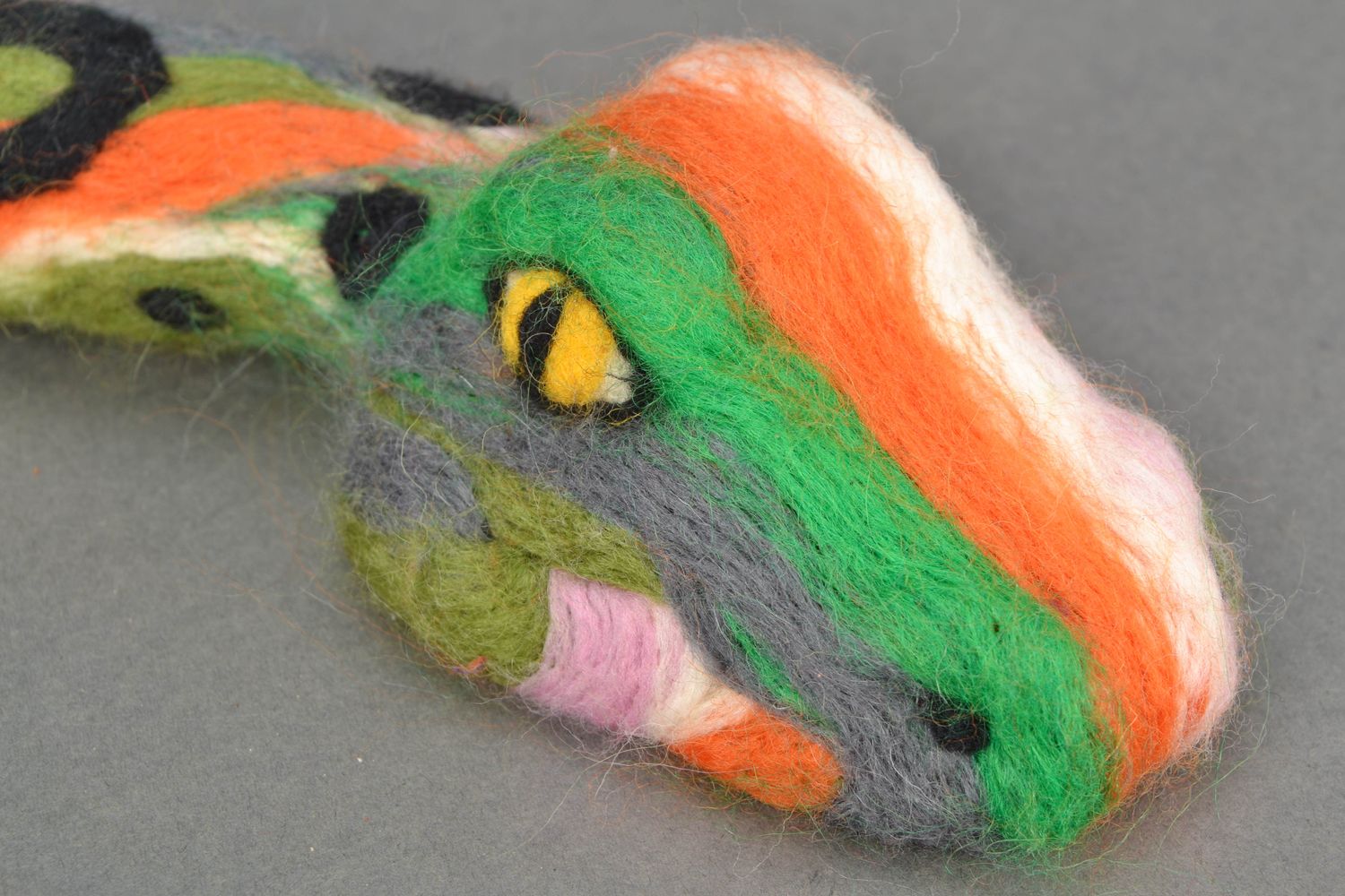 Wool felted toy snake photo 4