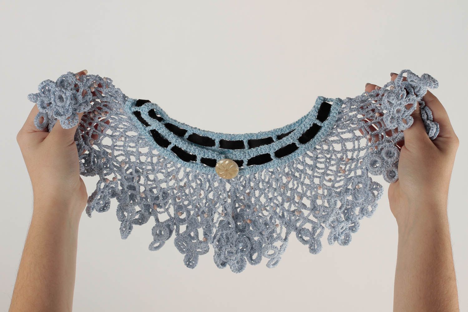 Collar original para mujer collar hecho a mano accesorio para mujer tejido  foto 2