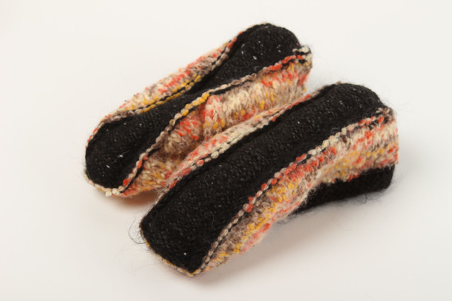 Womens handmade knitted slippers warm house shoes accessories for girls photo 4