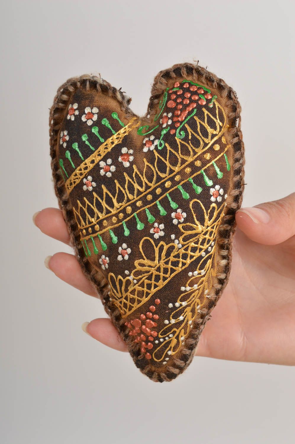 Coeur doux fait main Suspension décorative en lin Déco maison originale photo 2