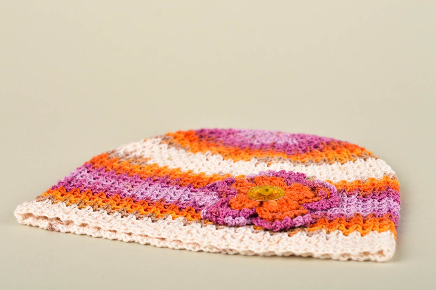 Gorro infantil tejido a crochet ropa para niña hecha a mano regalo original foto 2