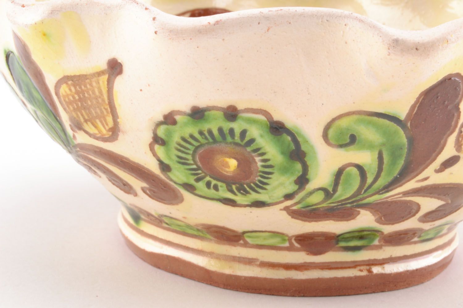 5,5 handpainted ethnic style ceramic candy bowl 0,5 lb photo 4
