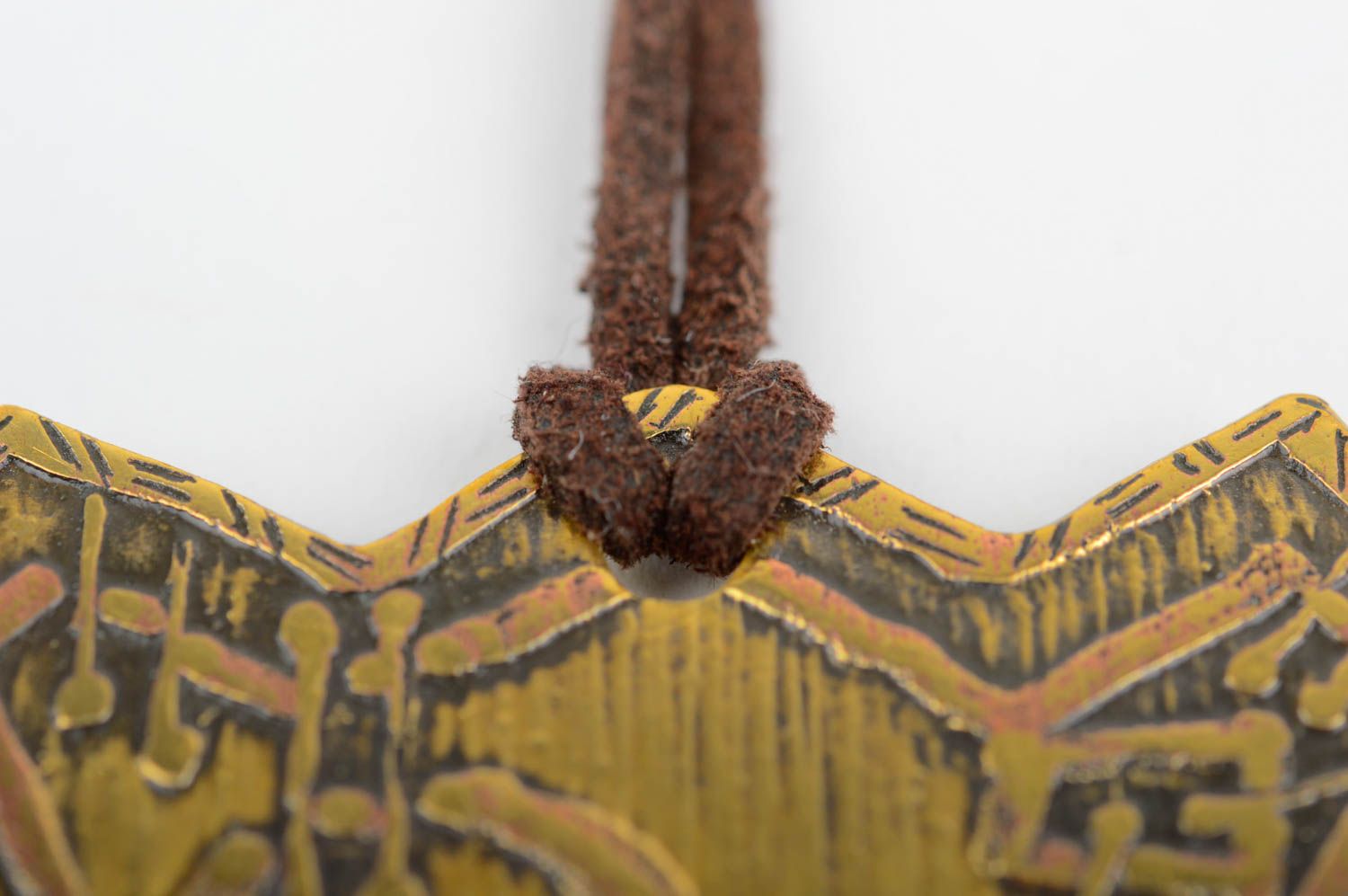 Handmade brass accessory unusual pendant metal neck pendant metal bijouterie photo 5