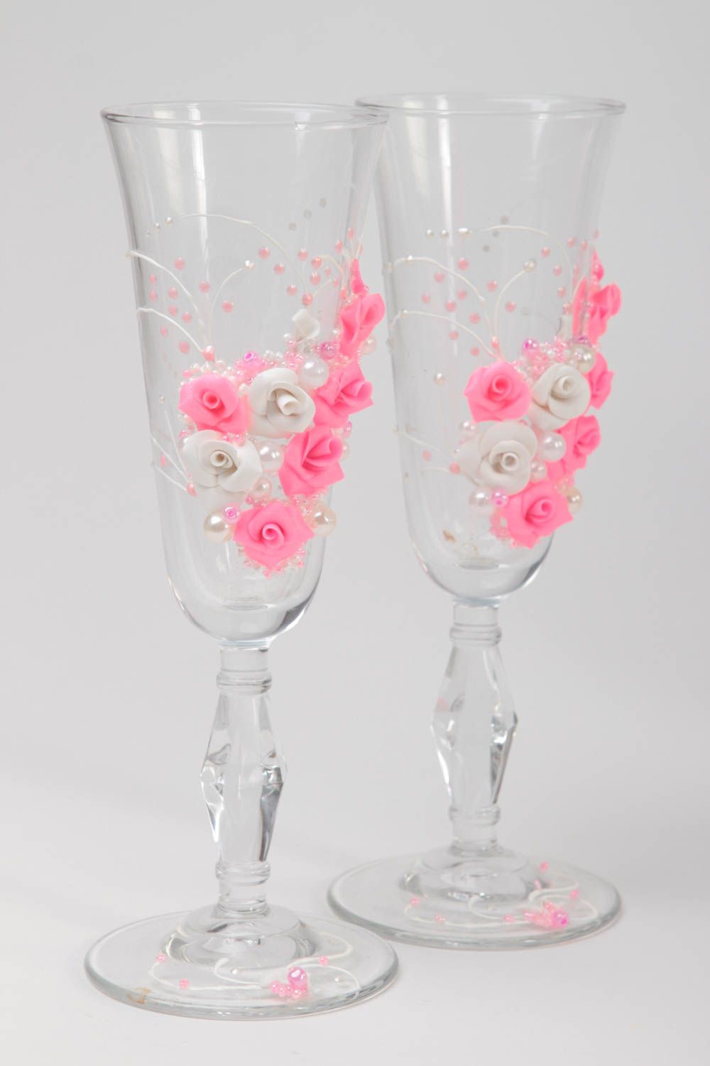 Wedding accessories stylish glasses for champagne unusual beautiful glasses photo 2