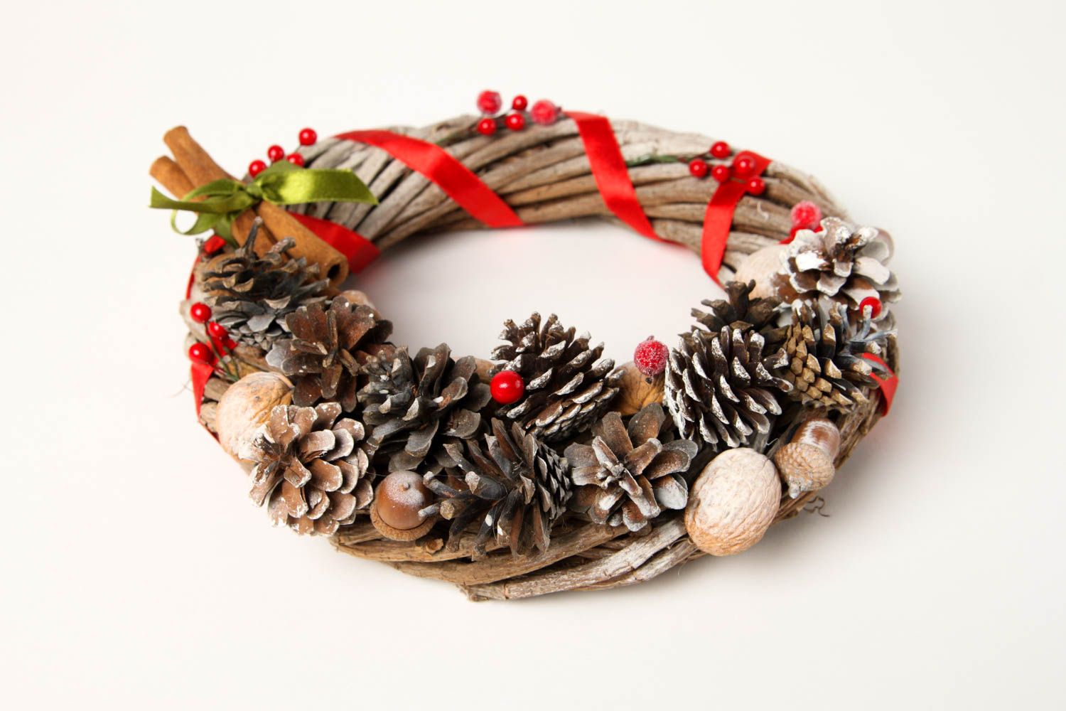 Corona navideña para puerta artesanal elemento decorativo regalo original foto 4