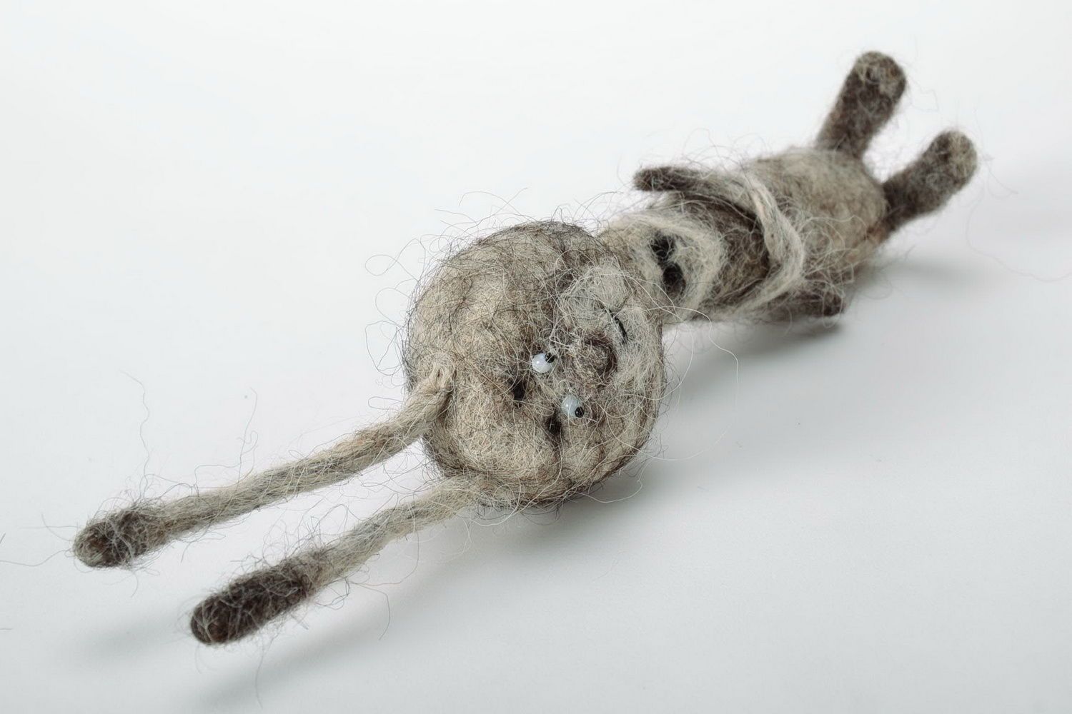 Toy in the technique of felting Bunny photo 1