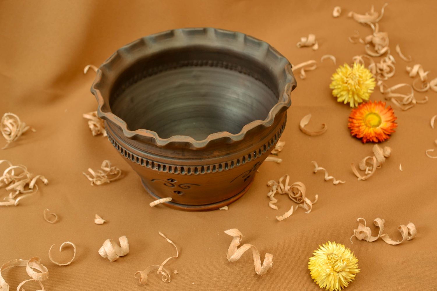 Clay deep bowl for 1 l photo 1