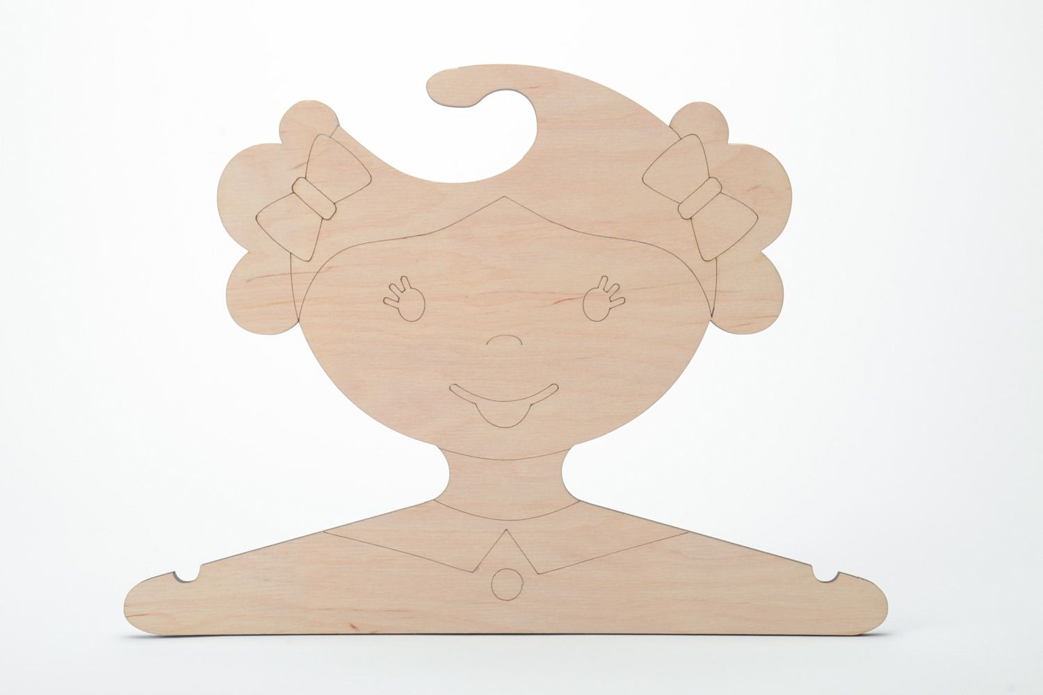 Unusual plywood children's clothes hanger for painting photo 3
