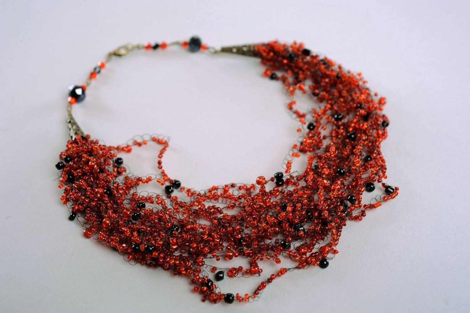 Beaded necklace with Czech beads photo 1