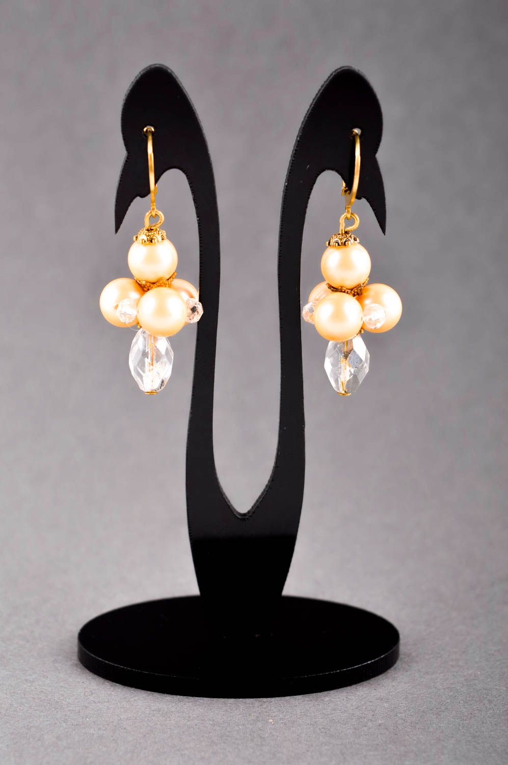 Handmade earrings stones earrings unusual earrings with charms designer jewelry photo 1