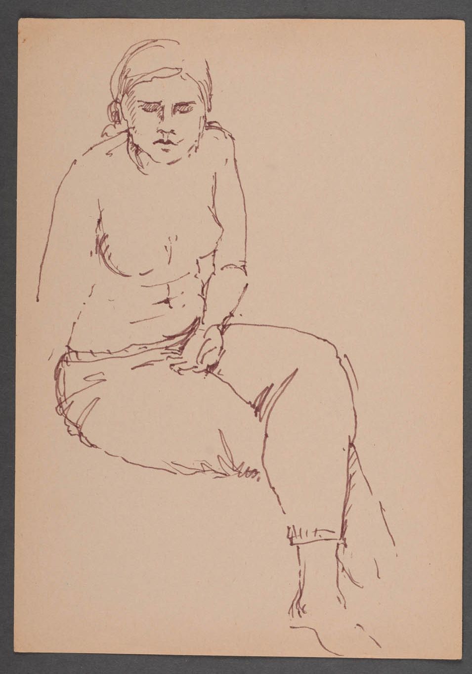Portrait graphique d'une femme au crayon et graphite photo 1