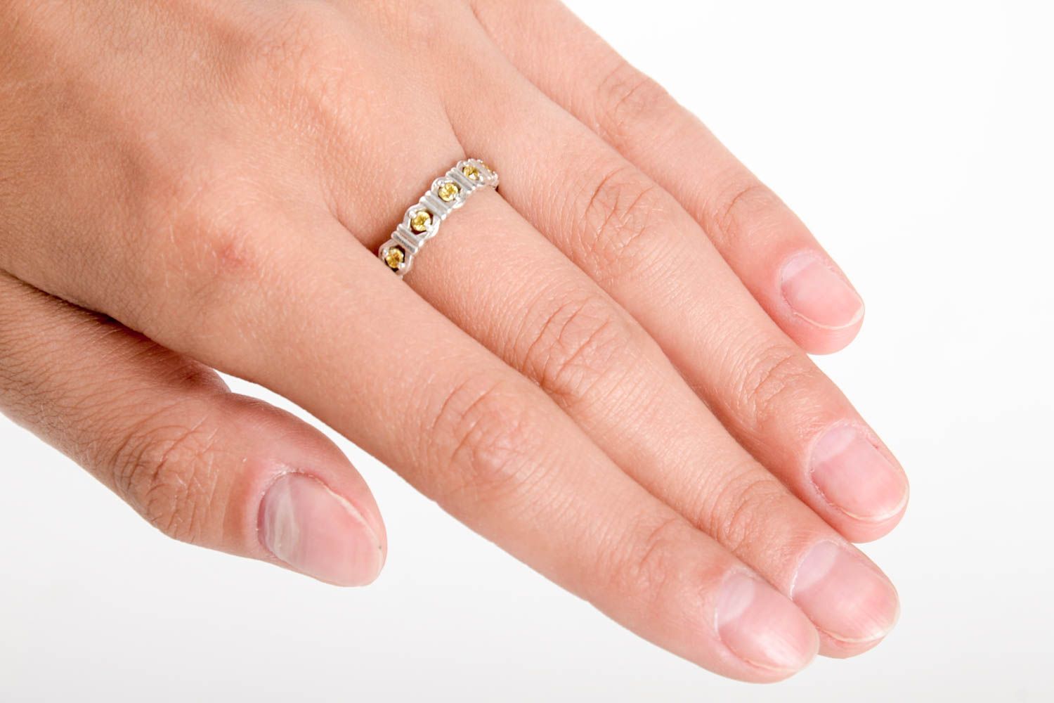 Серебряное кольцо ручной работы женское кольцо серебряное украшение с камнем фото 2