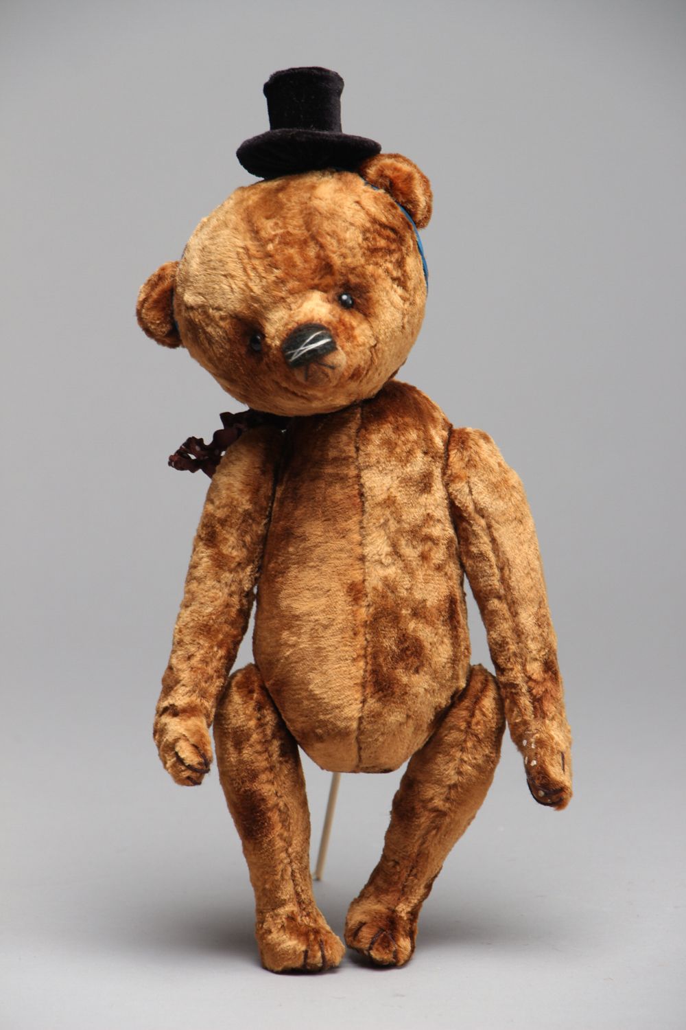 Handmade vintage plush toy bear photo 1