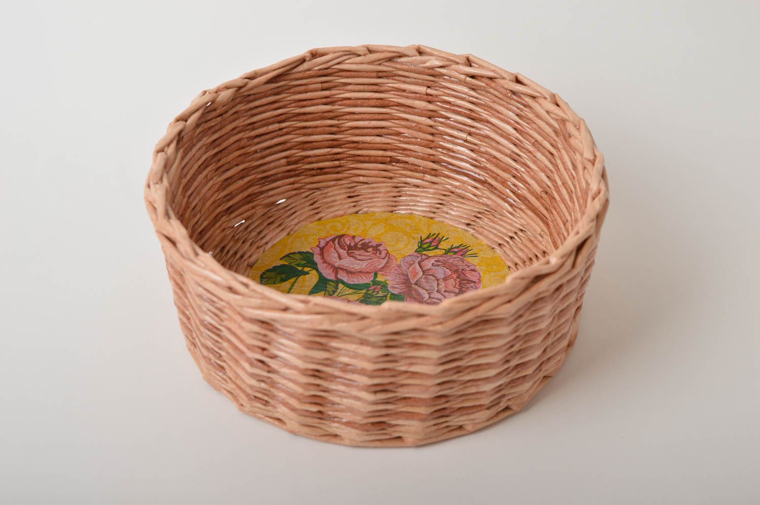 Paper basket homemade home decor storage basket small wicker basket cool gifts photo 4